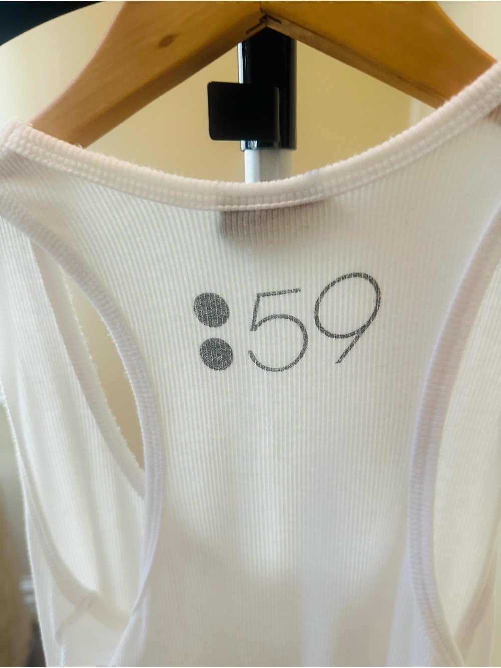 Splits 59 White Ribbed Tank Top - Picture 4 of 4